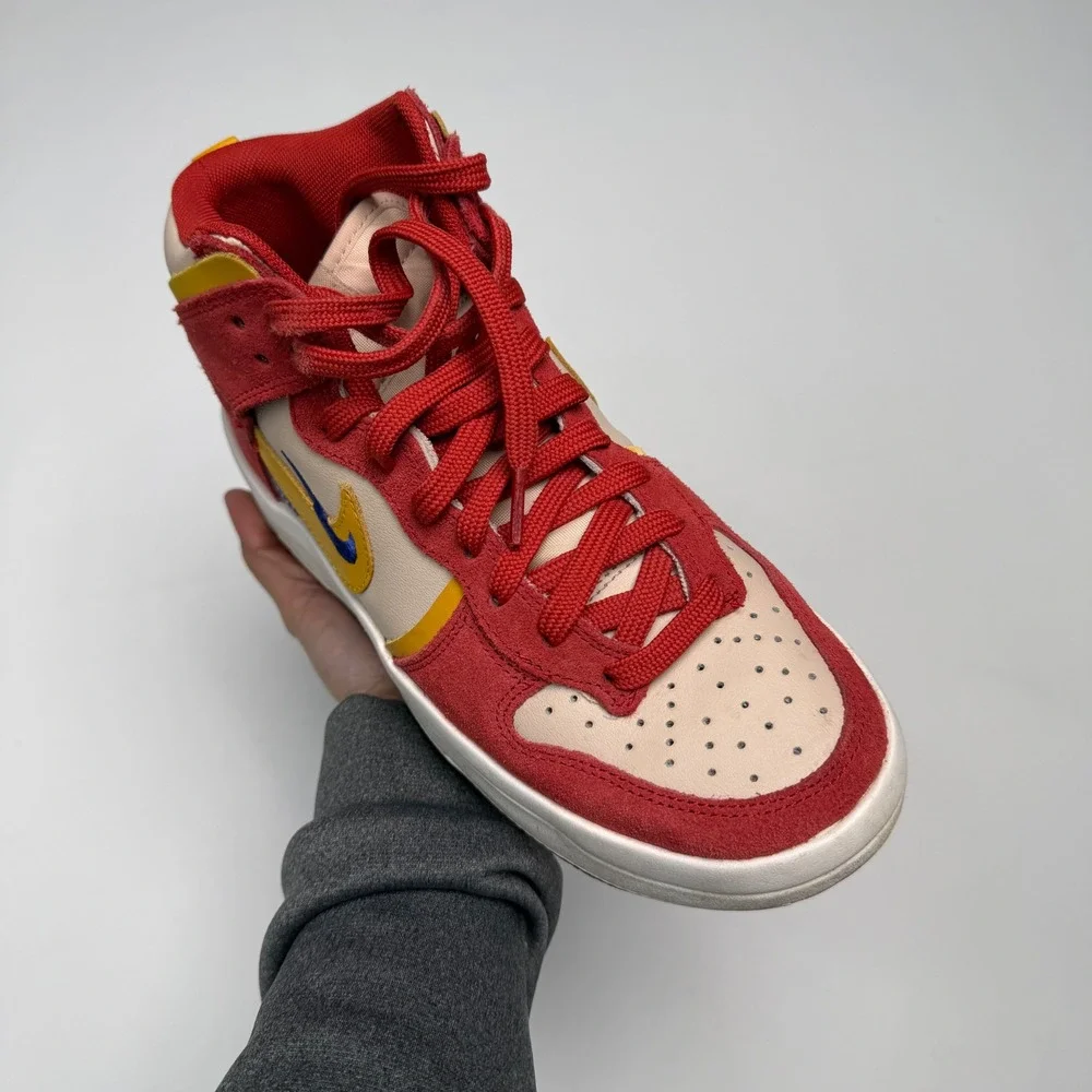 Nike‎ Dunk High Up Cinnabar Red Sail Yellow Womens Size 8 DH3718-600 Mens 6.5
